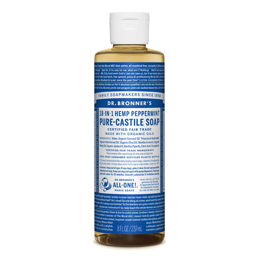 Dr Bronners Organic Pure Castile Soap Hemp and Peppermint 237ml